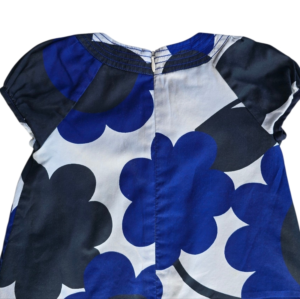 Mini Boden Floral Cotton Dress Black Blue White 18 24 Months - Picture 5 of 5